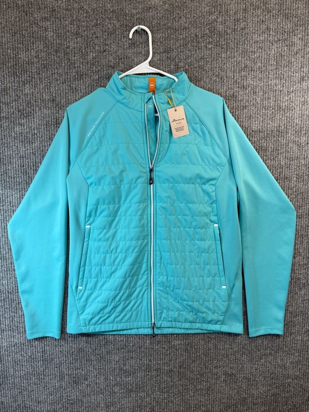 NEW Peter Millar Hyperlight Merge Full Zip Performance Golf Jacket Reef Medium - Picture 3 of 14